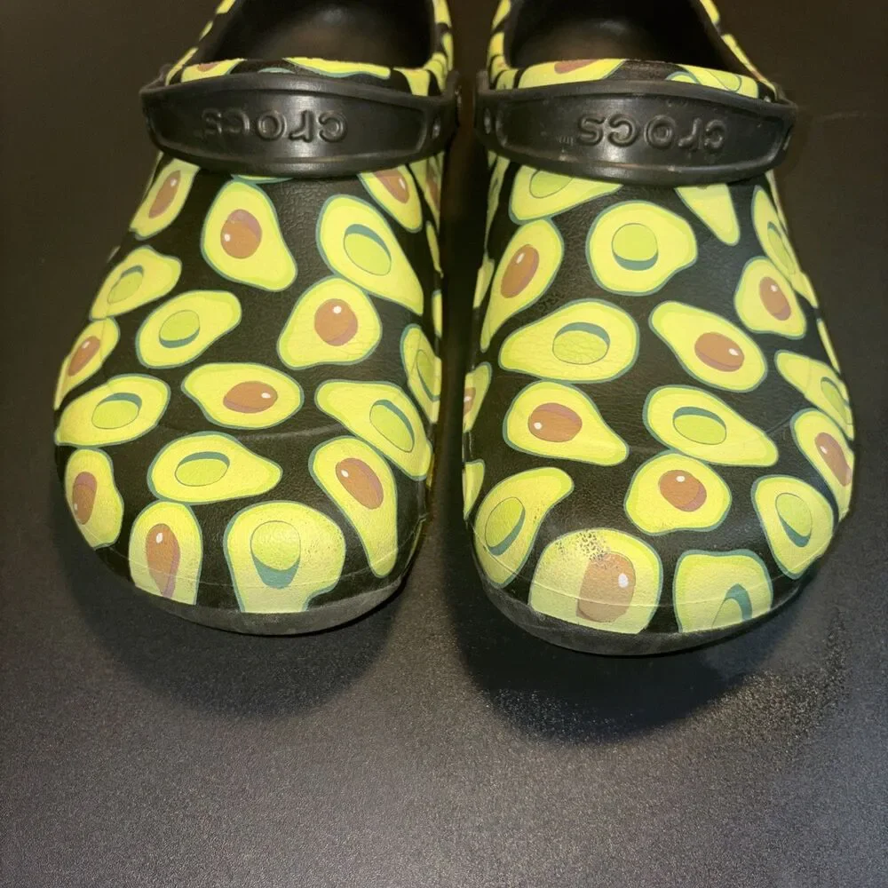 Avocado Crocs Men’s Size 11 Comfort, Footwear Novelty Clogs